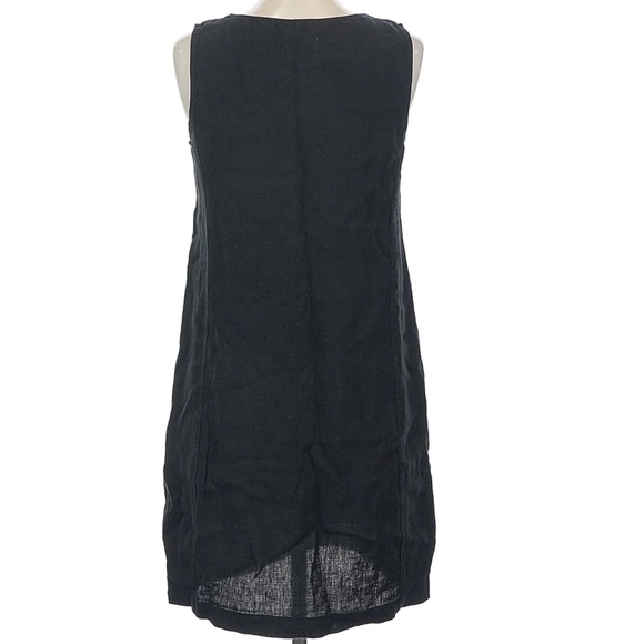 MATE the Label Organic Flax Linen Square Neck Sleeveless Mini dress Black S - Picture 5 of 7
